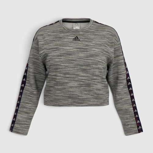 Adidas Γυναικεία Cropped Μπλούζα Γκρι / Pre Owned